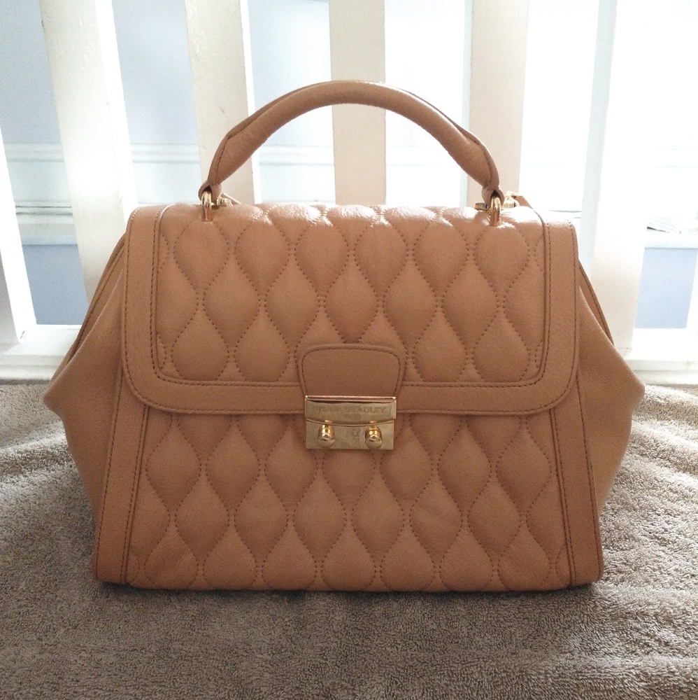 Vera Bradley Quilted Stella Satchel / Nude